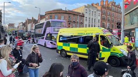 Nottingham Two Taken To Hospital After City Centre Bus Crash Bbc News