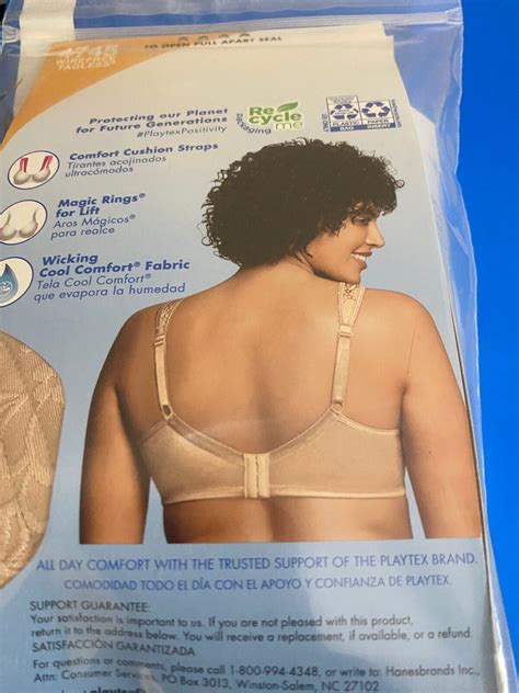 New Women Size 42d Playtex 18 Hour Ultimate Lift And Support Nude