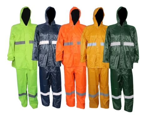 Pvc Rubberised Rain Suit With Reflective Tape Lime Xeononline