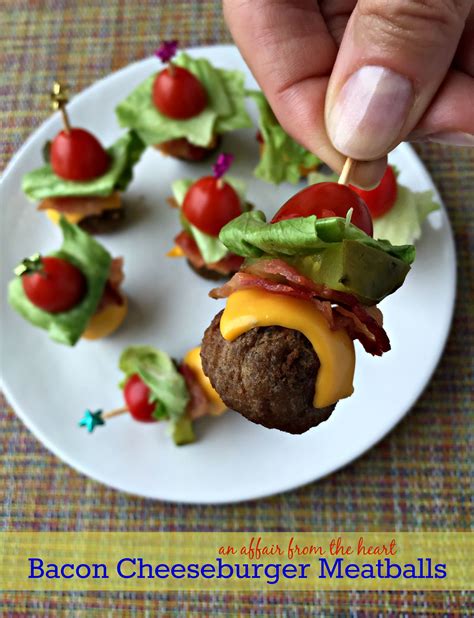 Delicious Bacon Cheeseburger Meatball Appetizers