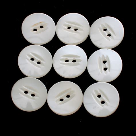 9 Vintage Pearl Effect Off White Art Deco Buttons 16mm Shop Its