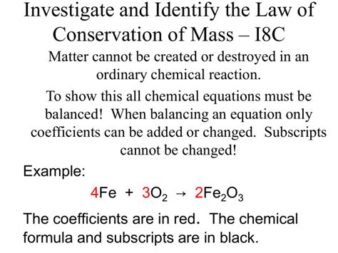 Law Of Conservation Of Mass