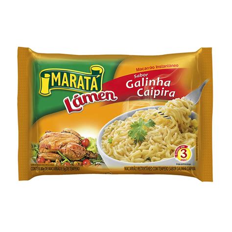 Macarrão instantâneo Maratá 85g Galinha Caipira Loja i9Bitz