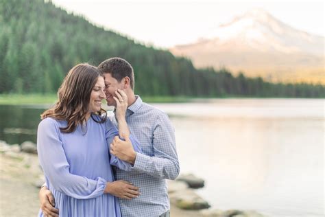 Trillium Lake Sunset Engagement Session