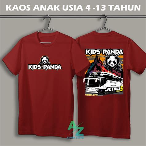 Jual Baju Bis Kids Panda Jetbus 5 Kaos Bus Anak Laki Laki Perempuan