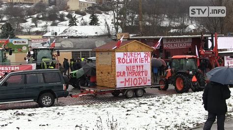 Traktor W Na Ulicach Sandomierza Rolnicza Bran A Protestowa A