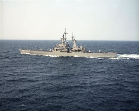 An Aerial Port Beam View Of The Nuclear Powered Guided Missile Cruiser