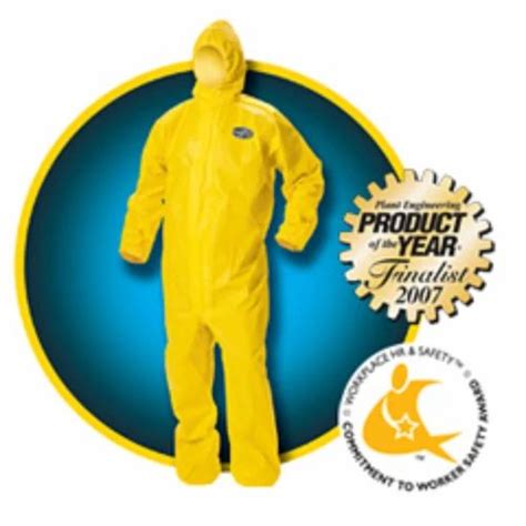 Kleenguard A70 Chemical Spray Protection Coveralls Hooded Yellow 9812