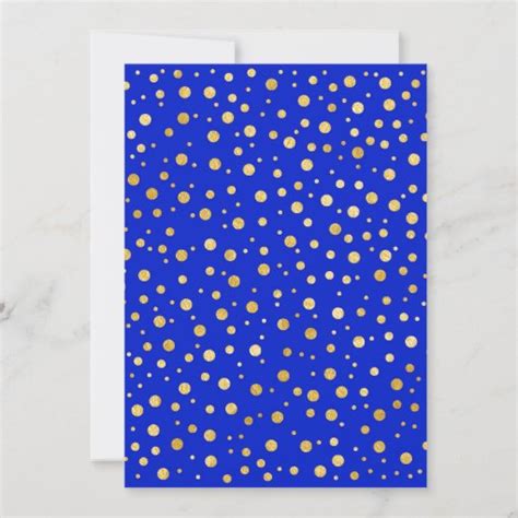 Surprise 40th Birthday Party Royal Blue And Gold Invitation Zazzle