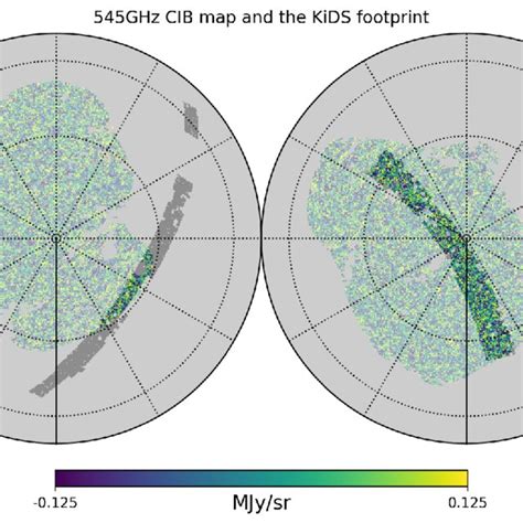 Cib Map At 545 Ghz For The Galactic North Pole Left And South Pole