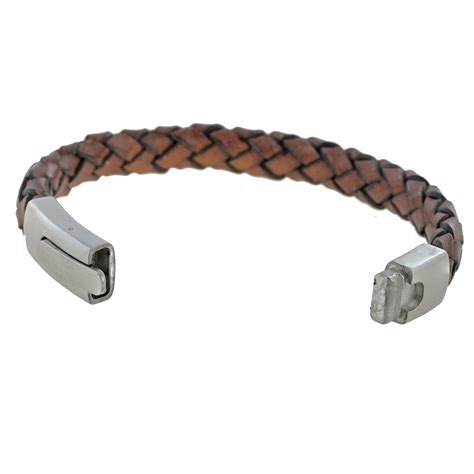 Mens Brown High Grade Vintage Leather Bracelet