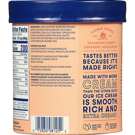 Tillamook Peaches And Cream Ice Cream 48 Oz Jewelosco