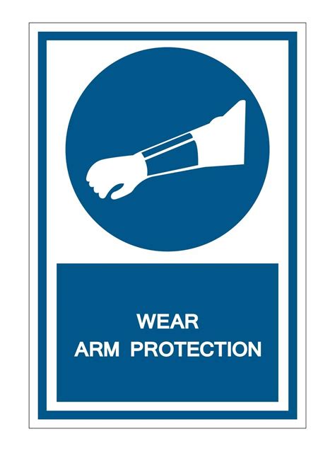 Symbol Wear Arm Protection Sign Vector Art At Vecteezy