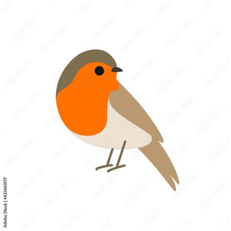 Cartoon robin bird. Cute bird. Vector illustration for prints, clothing ...