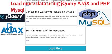 Load More Data Using JQuery AJAX And PHP Mysql Tutorial101