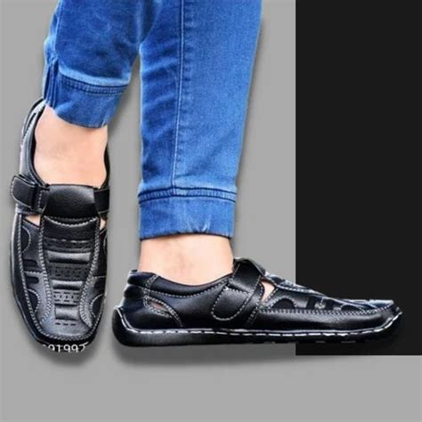 Lazy21 Synthetic Leather Black Velcro Sandals For Men At Rs 399 Pair