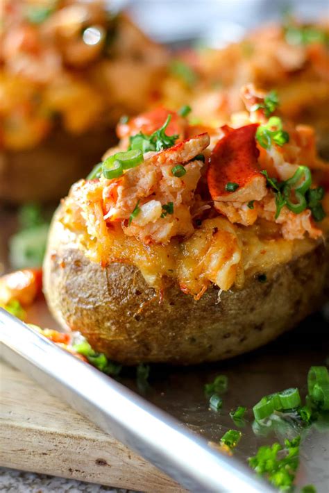 Twice Baked Lobster Stuffed Potatoes The Seasoned Skillet