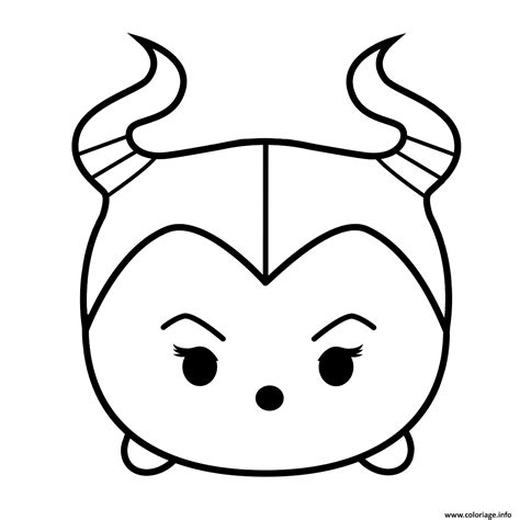 Coloriage Cute Maleficent Tsum Tsum Dessin Tsum Tsum à Imprimer