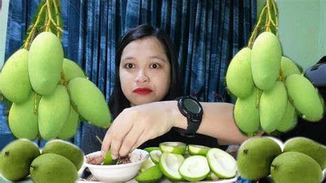 Green Mango Mukbang Crunchy Eating Show Youtube