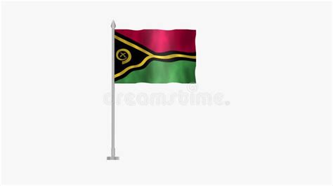 Pole Flag Of Vanuatu Flag Of Vanuatu Vanuatu Pole Flag Waving In The