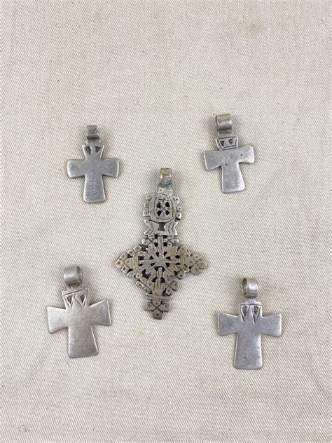 Antique Silver Ethiopian Coptic Cross Pendants Ebay