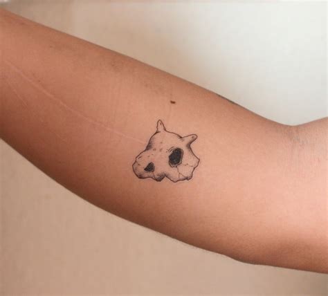 Cubone Skull Temporary Tattoo Pokemon Gaming Etsy