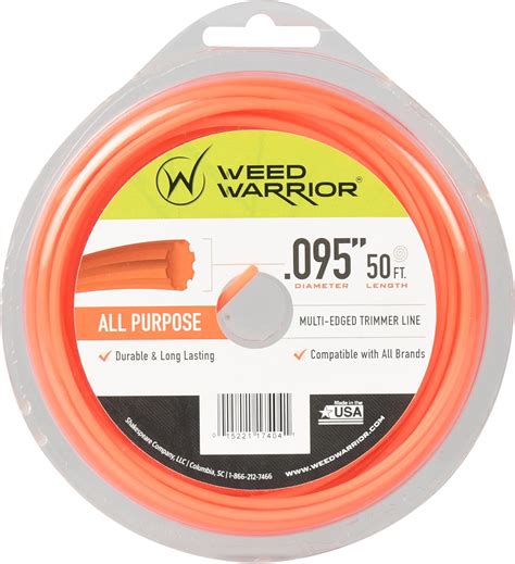 Weed Warrior 095 In X 50 Ft All Purpose Nylon Trimmer