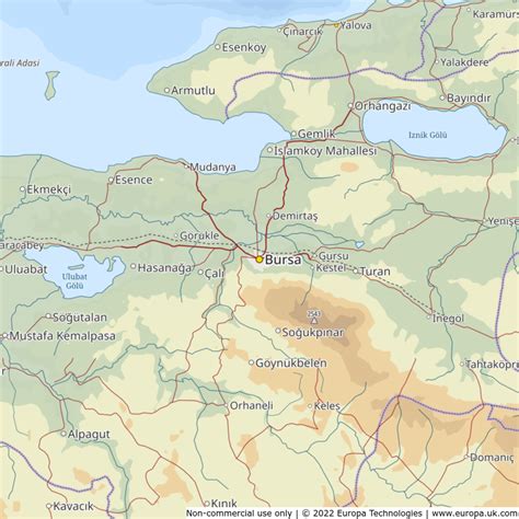 Map Of Bursa Turkey Global Atlas