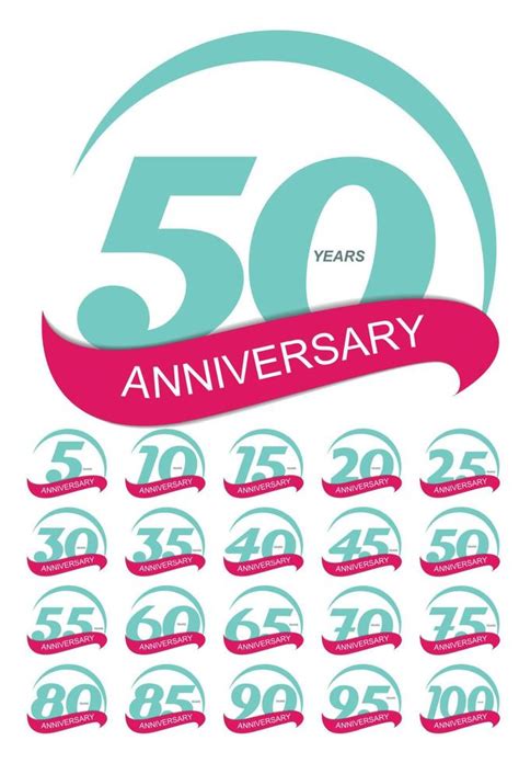 Template Logo Anniversary Set Vector Illustration 4546445 Vector Art at ...