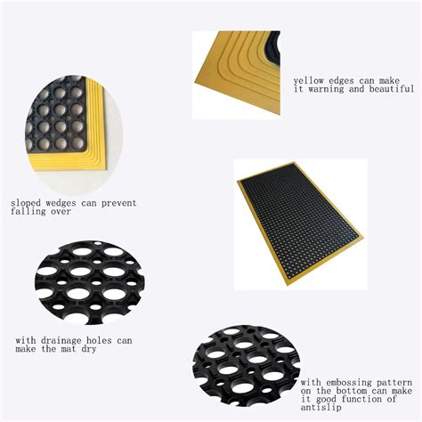 New Design Antislip Hole Waterproof Drainage Floor Rubber Mat With