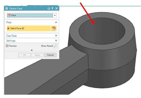 Synchronous Modeling Top Tools Move Face Delete Face Resize Face