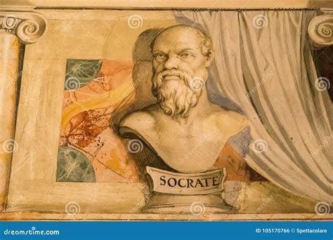 Socrates portrait on wall stock photo. Image of geometry - 105170766