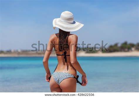 Sexy Back Beautiful Woman Bikini On Stock Photo 428622106 Shutterstock