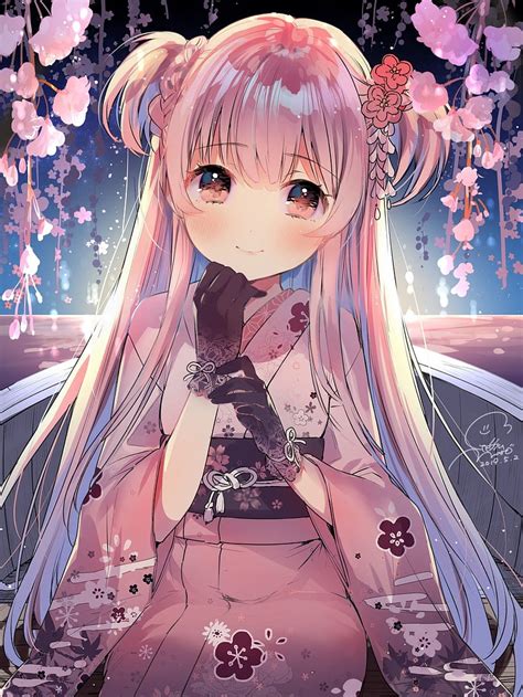 anime girl  dog cute spring anime girl hd phone wallpaper pxfuel