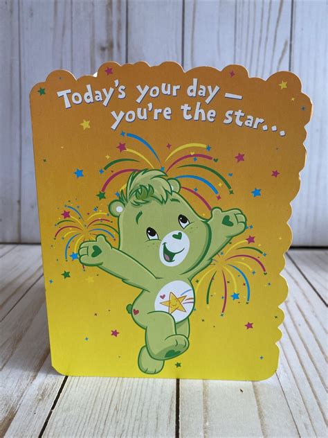 Care Bears Happy Birthday Card Very Special Is What You Are Oopsy Bear