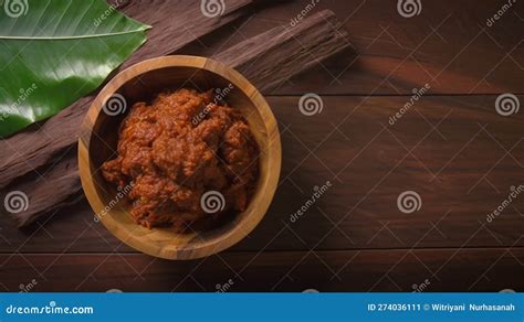 Rendang Daging Sapi Or Beef Stew Traditional Food From Padang