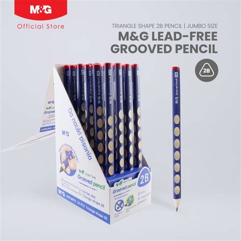 Jual Pensil Grooved 2B Jumbo M G Triangle Shape AWPQ0915 Satuan ABG