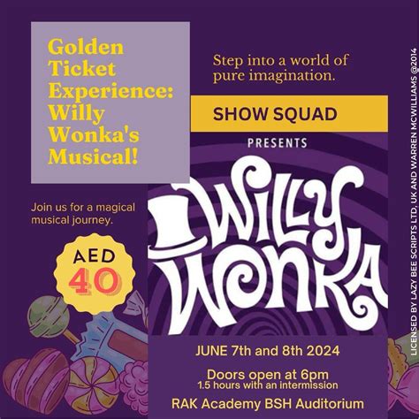 Willy Wonka The Musical Wow Rak