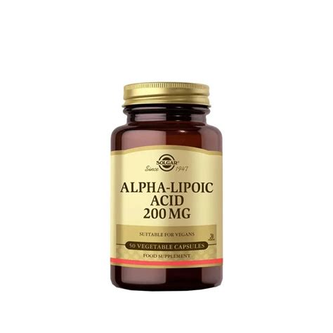 Солгар Альфа-липоевая кислота 200 мг 50 капсул / Solgar Alpha Lipoic ...