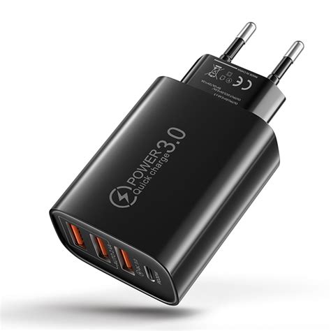 Travel Charger Usb Type Cpd Charging Head European Standard Black