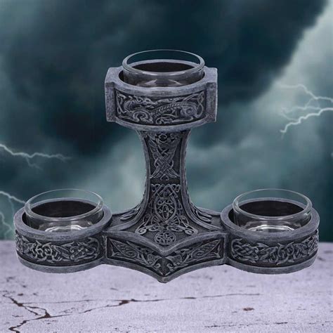 Thors Hammer Tea Light Holder Nemesis Now Wholesale Tware