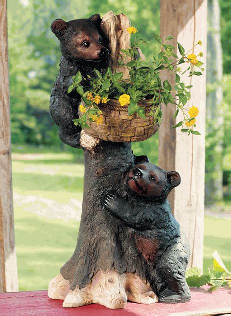 Bear Cubs Planterbasket Bear Decor Black Bear Decor Black Forest Decor