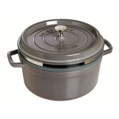 Cocotte Ronde Cm Fonte Avec Panier Vapeur Cdiscount Maison