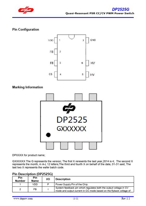 DP2525G Datasheet Switch Equivalent DEVELOPER MICROELECTRONICS