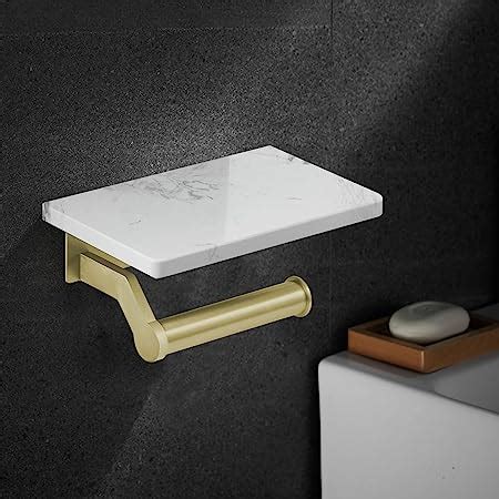 Amazon Gypie Marble Toilet Paper Holder With Shelf Stainless