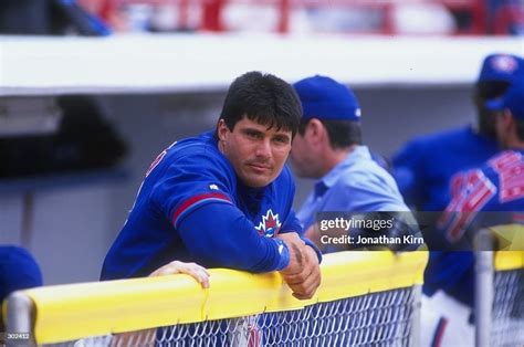 Outfielder Jose Canseco of the Toronto Blue Jays in action during a ...