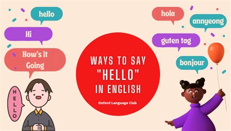 Other Ways To Say Hello In English Materials For