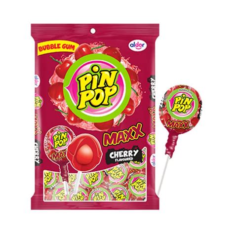 Pin Pop Lollipop 48s Maxx Cherry Sweets Online