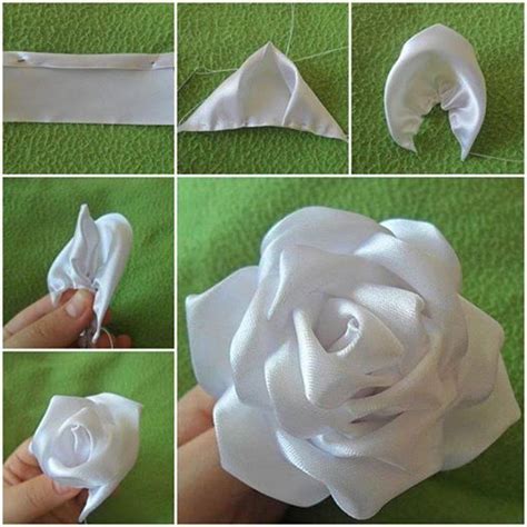 Diy Pretty Satin Ribbon Roses Free Tutorial