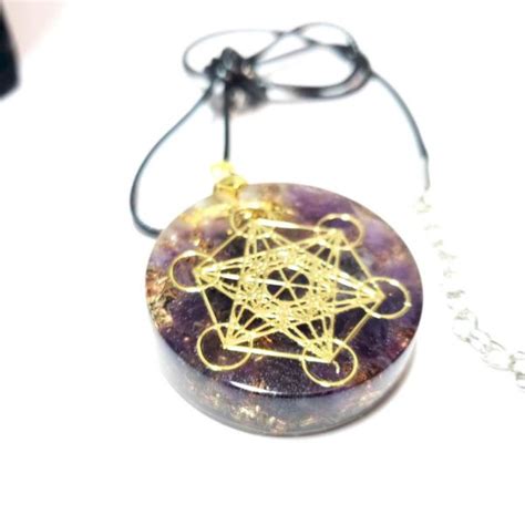 Orgonite Pendentif Am Thyste Metatron Protection Bien Tre